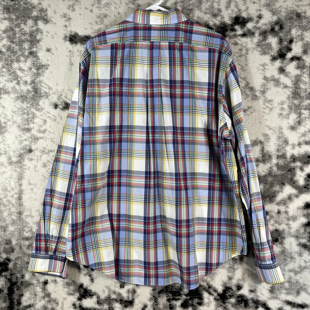 Vintage Polo Ralph Lauren Shirt Mens Size XXL Plaid Classic Fit Button Down‎